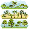 A set of three types of landscapes. Royalty Free Stock Photo