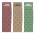 Set Of Three Vintage Oriental Style Vertical Banners.