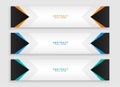 set of three web business header layout in geometric style Royalty Free Stock Photo