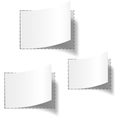 Set of three white blank tags Royalty Free Stock Photo