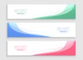 set of three wide web business header layout for corporate presentation Royalty Free Stock Photo