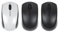 Set of three wireless computer mice isolated on transparent background Royalty Free Stock Photo