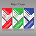A set of threel patterns for printed products, red, green, blue Royalty Free Stock Photo