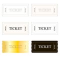 Set ticket icons stock vector