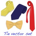 Set of Ties and Bow Tie