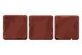 Set tile Game block ground or stone material, brick isolated on white background. Game ui element, casual, textured and