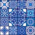 Talavera azulejo seamless pattern ornamental.