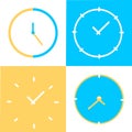 Set of time, clock. Concept of UI design elements. Digital countdown app, user interface kit, mobile clock interface. It`s time to Royalty Free Stock Photo