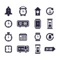 set of time icons. Vector illustration decorative design Royalty Free Stock Photo