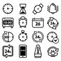 set of time icons. Vector illustration decorative design Royalty Free Stock Photo