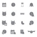 Set of time icons. Vector illustration decorative design Royalty Free Stock Photo