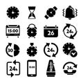 Set of time icons. Vector illustration decorative design Royalty Free Stock Photo