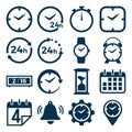 set of time icons. Vector illustration decorative design Royalty Free Stock Photo