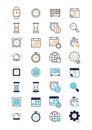 Set of time icons. Vector illustration decorative design Royalty Free Stock Photo