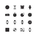 Set of time icons. Vector illustration decorative design Royalty Free Stock Photo