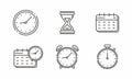 Set of time related line icon. Time related vector illustration Royalty Free Stock Photo