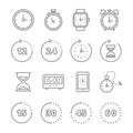 Set of timer icons. Vector illustration decorative design Royalty Free Stock Photo