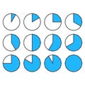 Set of Timer vector icons on transparent background. Countdown Timer vector icons. Royalty Free Stock Photo