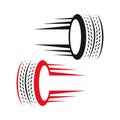 Set of tire icon vector illustration. Tire shop logo design inspiration Royalty Free Stock Photo