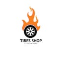 Set of tires logo vector icon illustration template Royalty Free Stock Photo