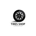 Set of tires logo vector icon illustration template Royalty Free Stock Photo