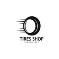 Set of tires logo vector icon illustration template Royalty Free Stock Photo