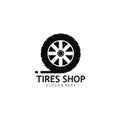 Set of tires logo vector icon illustration template Royalty Free Stock Photo