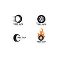 Set of tires logo vector icon illustration template Royalty Free Stock Photo