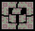 Set to create decorative borders and frames, floral pattern Royalty Free Stock Photo