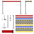 Set to create metal barriers with a belts