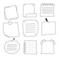 set of To Do lists in a linear style. The design includes various paper templates for notes, making it perfect for