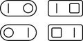 Set of toggle icons. Toggle switch line icon. Switch on and off slider. Switch Button Icon for Devices User Interface Royalty Free Stock Photo