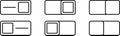 Set of toggle icons. Toggle switch line icon. Switch on and off slider. Switch Button Icon for Devices User Interface Royalty Free Stock Photo