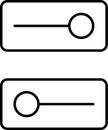 Set of toggle icons. Toggle switch line icon. Switch on and off slider. Switch Button Icon for Devices User Interface Royalty Free Stock Photo