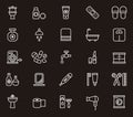 Set of toilet related icons