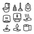 Set of toilet sanitary icons