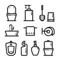 Set of toilet sanitary icons