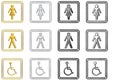 Set of toilet signs Royalty Free Stock Photo