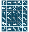 Set of tool icons Royalty Free Stock Photo