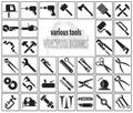 Set of tool icons Royalty Free Stock Photo