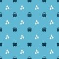 Set Toolbox and Water drop on seamless pattern. Vector Royalty Free Stock Photo