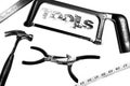Set of tools arranged Royalty Free Stock Photo