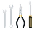 Set of tools Drone wireless vector icon flat isolated.