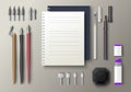 Set of tools for hand lettering and calligraphy Royalty Free Stock Photo