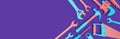 Set of tools, horizontal banner. 3d rendering Royalty Free Stock Photo