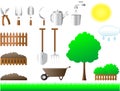 Set of tools for house and garden