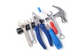 Set of tools isolated over white.