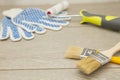 A set of tools for painting a house Royalty Free Stock Photo