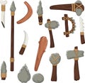 Set tools of prehistoric man Royalty Free Stock Photo