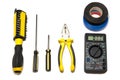 A set of tools for the repair and installation of electricians